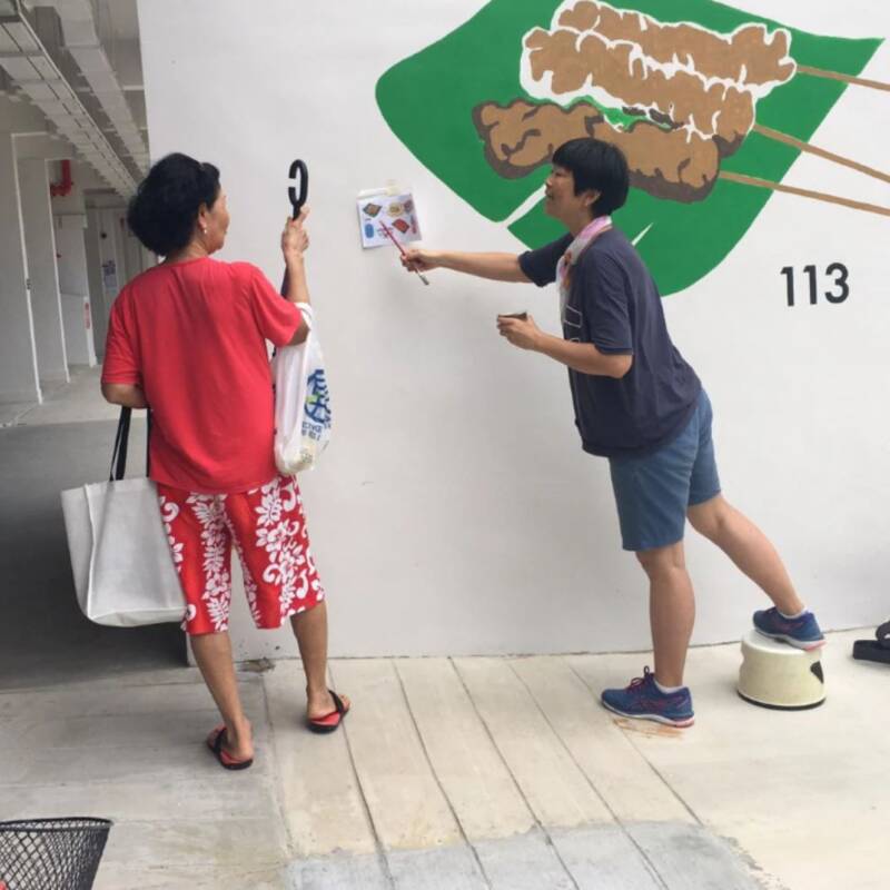 Murales sencillos en Singapur ayudan a personas con demencia a encontrar el camino a casa. Cortesía de Dementia Singapore